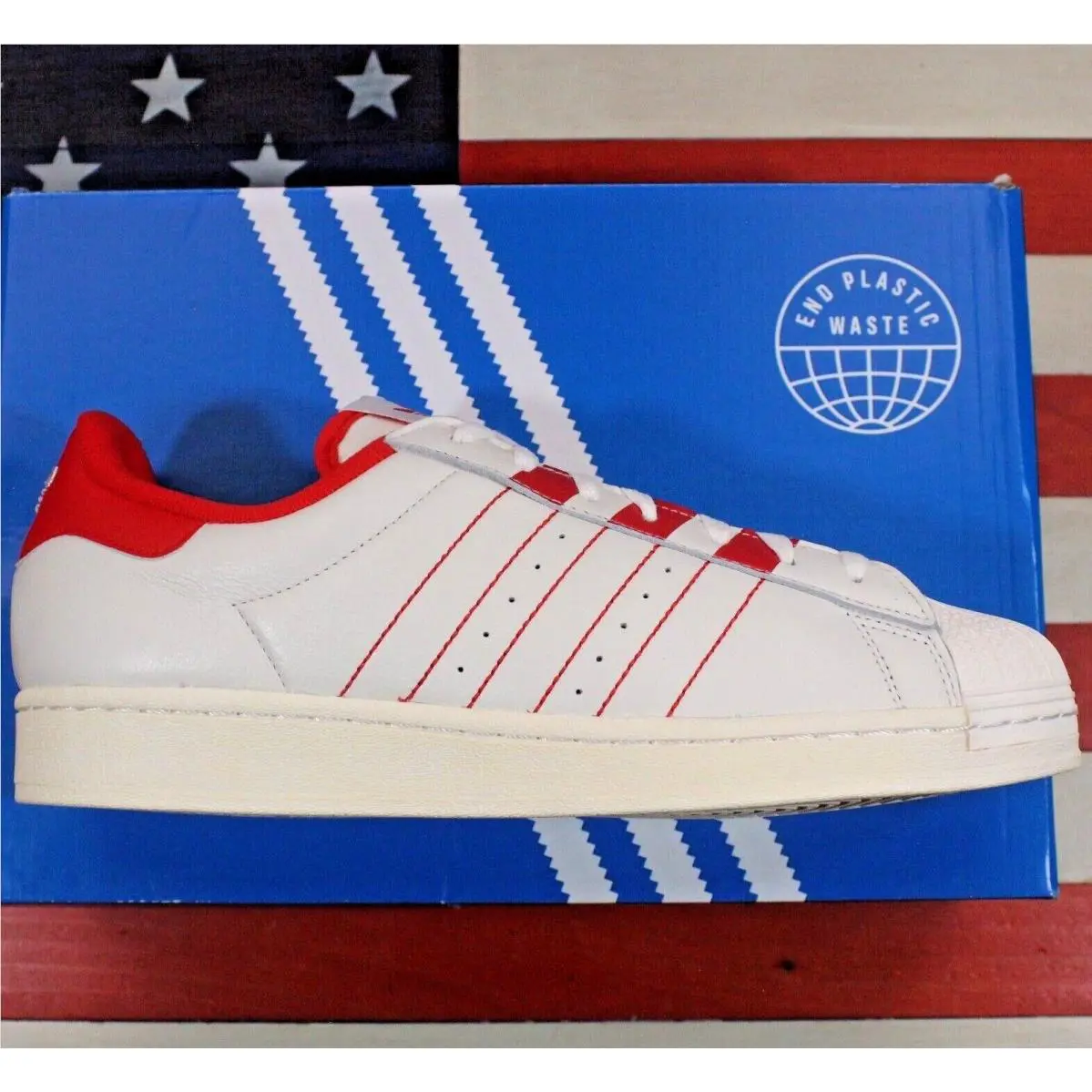 Adidas shoes - adidas Superstar - Superstar - GZ4744 - White, Manufacturer: Cloud-White / Vivid-Red 12