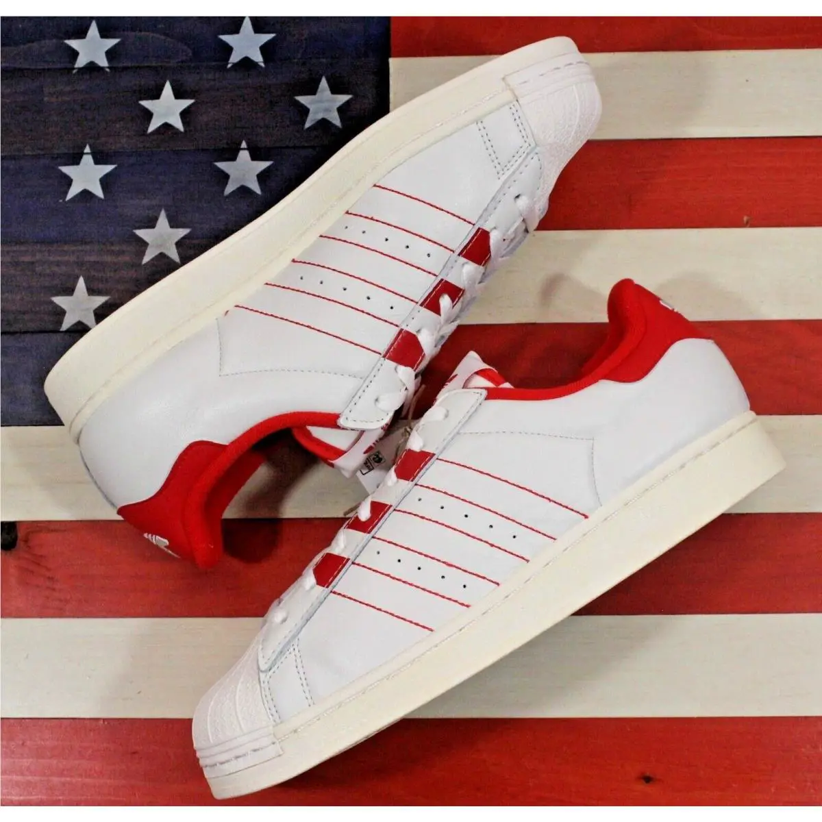 Adidas shoes - adidas Superstar - Superstar - GZ4744 - White, Manufacturer: Cloud-White / Vivid-Red 17