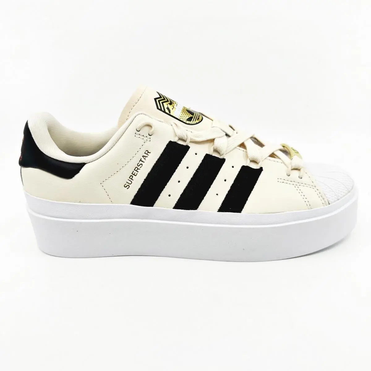 Adidas Originals Superstar Bonega Ivory Womens Platform Sneakers IF4827