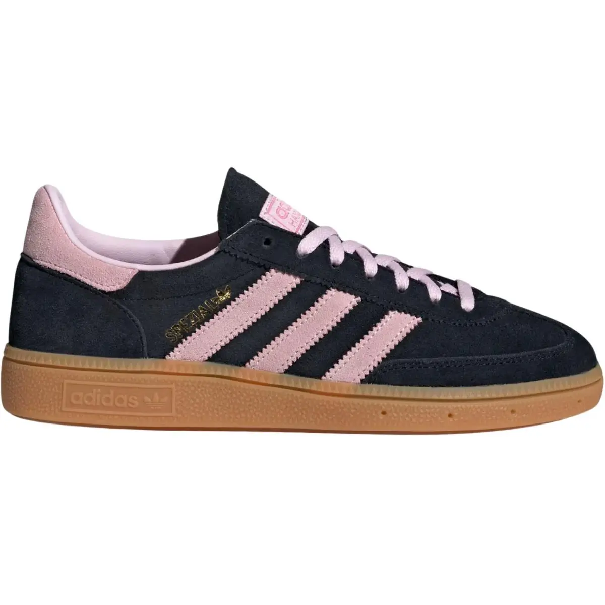 Originals Handball Spezial Women Sneaker Shoe US Size 6-11 Colors Core Black/Clear Pink/Gum by Adidas