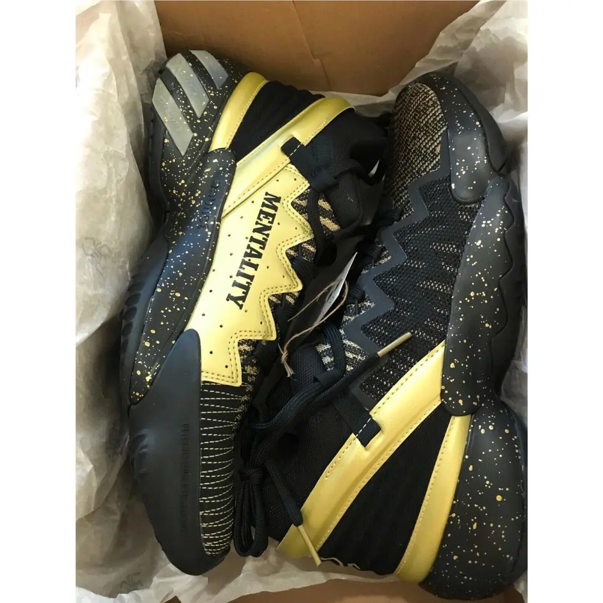 Adidas shoes - ADIDAS D.O.N Issue 2 Donovan Mitchell - FX7108 - Core Black / Gold Metallic 7