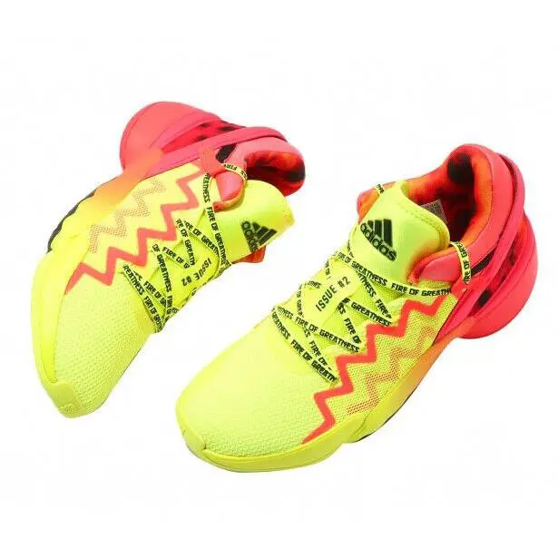 Adidas shoes - ADIDAS D.O.N Issue 2 GCA - H67570 - Solar Yellow/Solar Red/Core Black 3