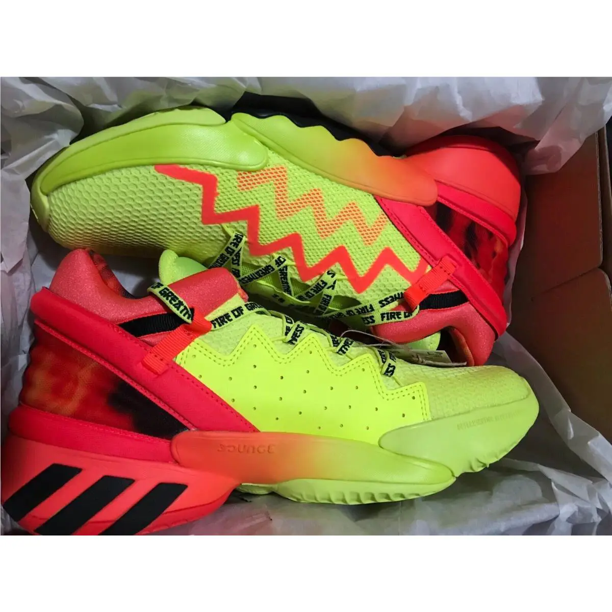 Adidas shoes - ADIDAS D.O.N Issue 2 GCA - H67570 - Solar Yellow/Solar Red/Core Black 12