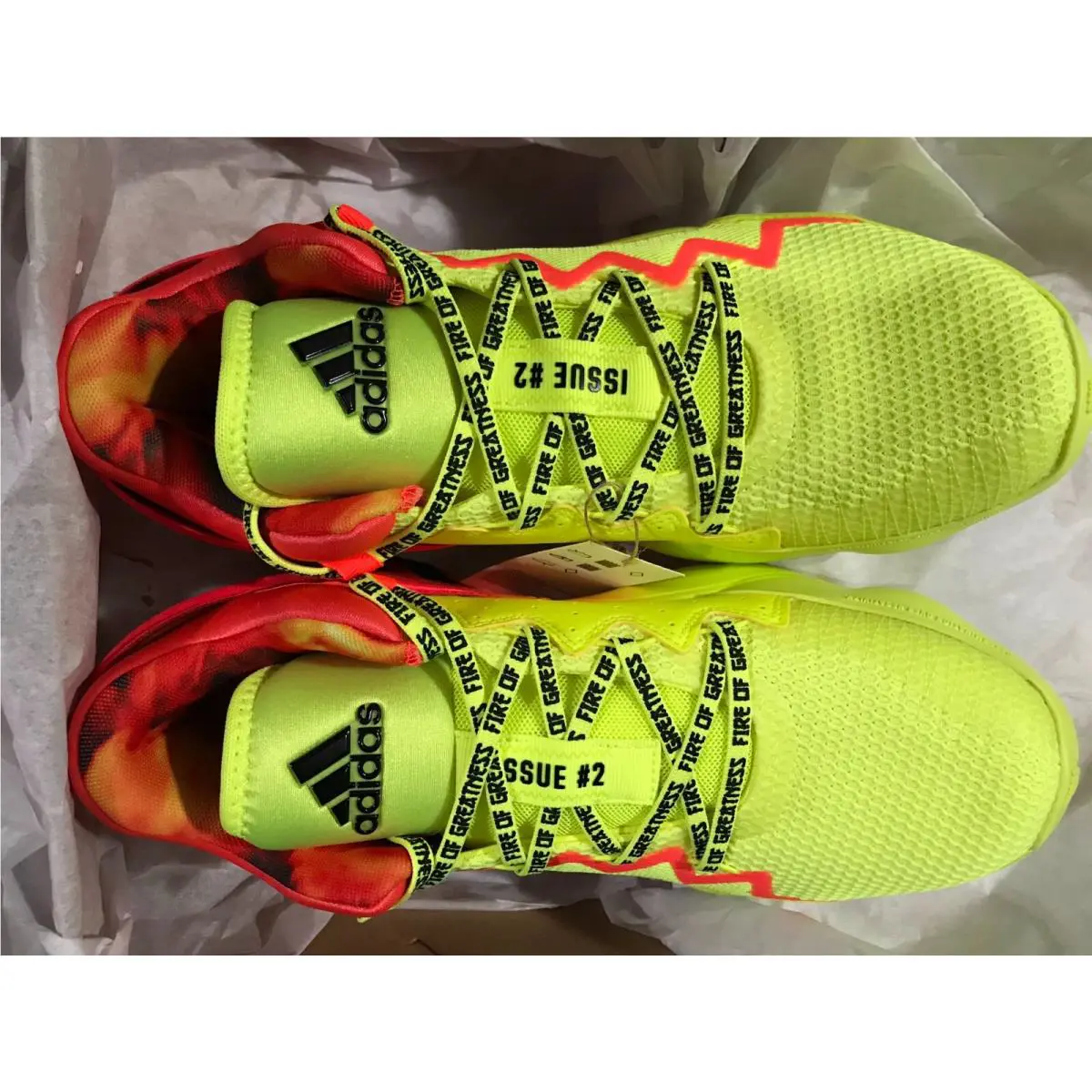 Adidas shoes - ADIDAS D.O.N Issue 2 GCA - H67570 - Solar Yellow/Solar Red/Core Black 34