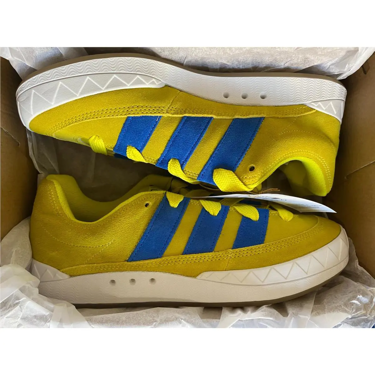 Adidas shoes - ADIDAS ORIGINALS ADIMATIC - ORIGINALS ADIMATIC - GY2090 - Bright Yellow / Blue / Crystal White 32