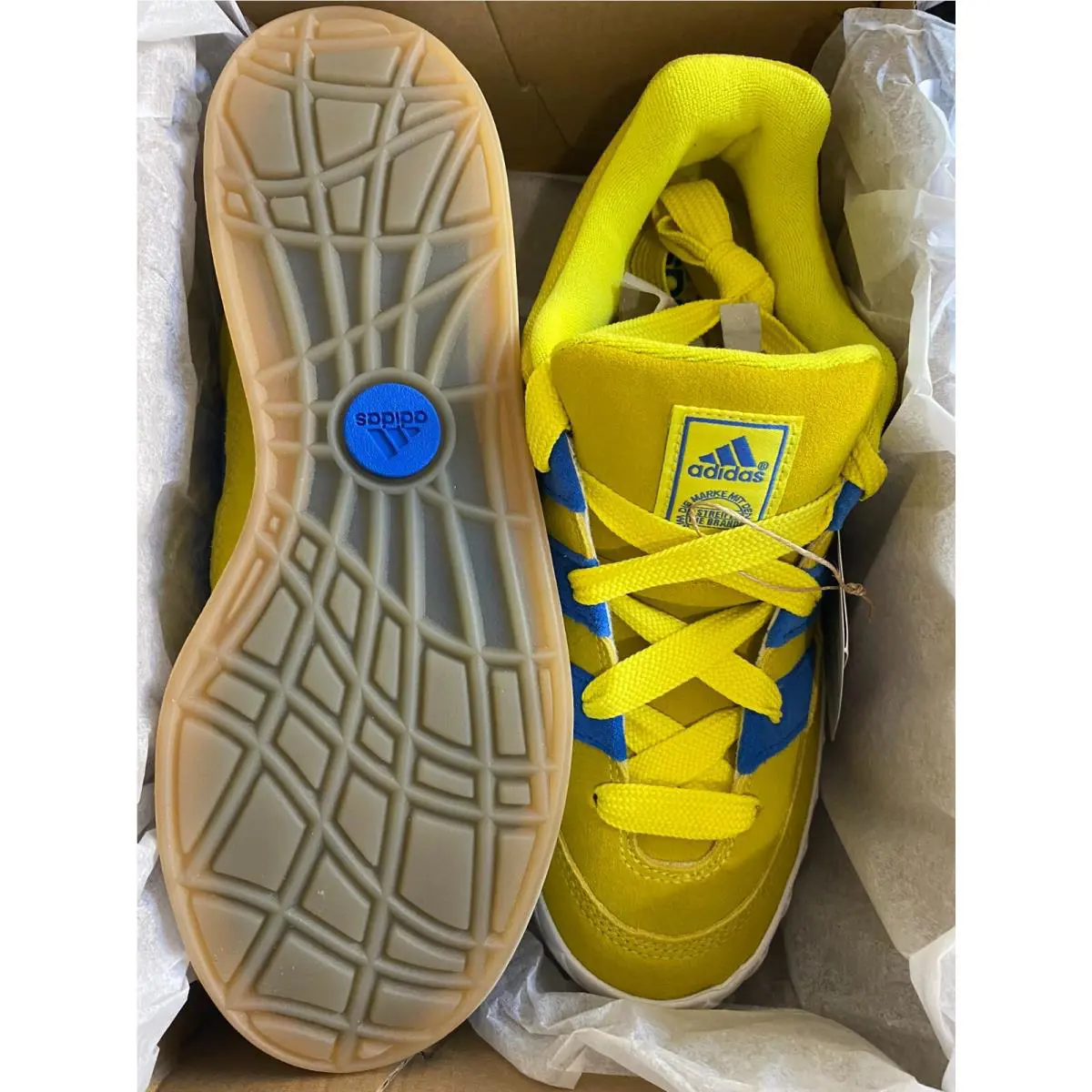 Adidas shoes - ADIDAS ORIGINALS ADIMATIC - ORIGINALS ADIMATIC - GY2090 - Bright Yellow / Blue / Crystal White 16