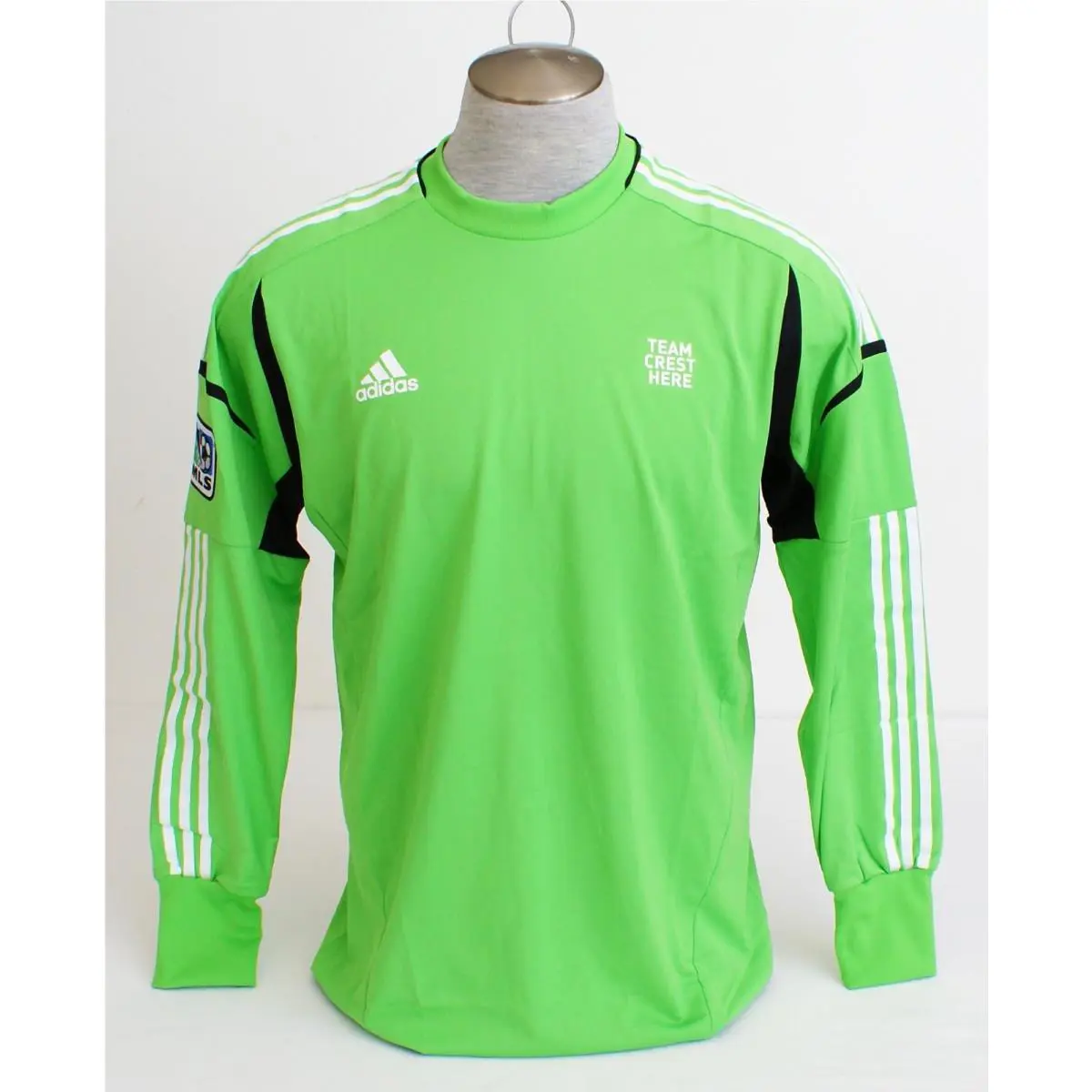 Adidas Climacool Mls Green Long Sleeve Goalkeeper Jersey No Team Crest Men`s