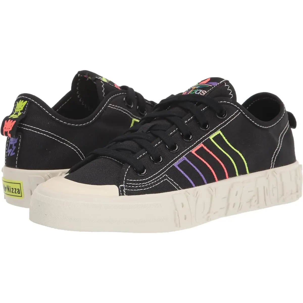 Adidas Nizza Pride Women`s Sneakers Casual Shoes Black - Black