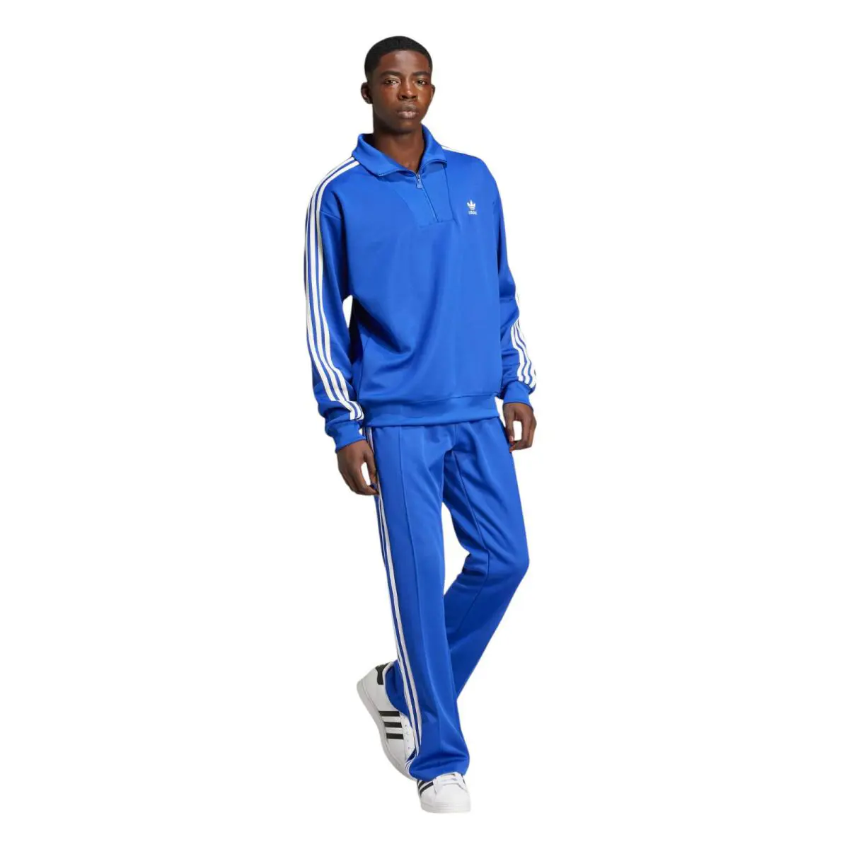 Adidas clothing - Adidas Adicolor Funnel Neck Track Top - Blue 1