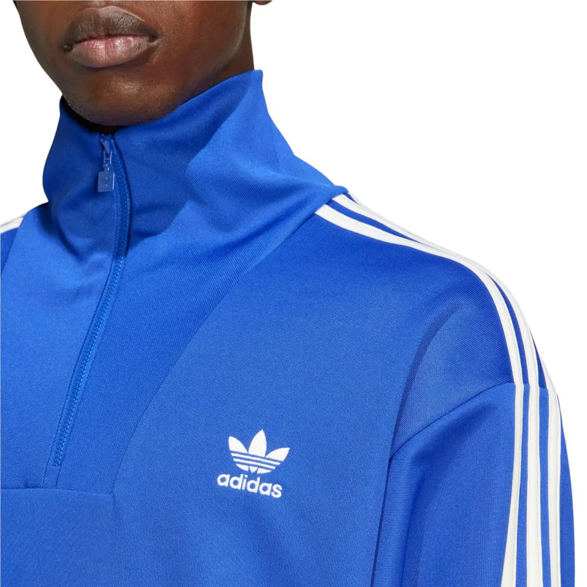 Adidas clothing - Adidas Adicolor Funnel Neck Track Top - Blue 3
