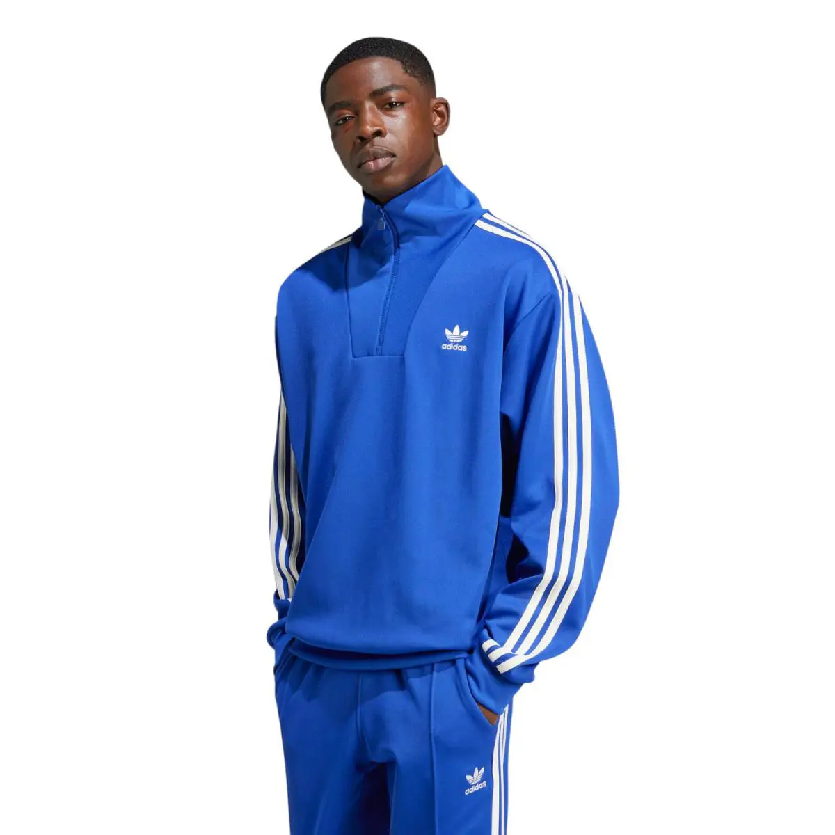 Adidas clothing - Adidas Adicolor Funnel Neck Track Top - Blue 5