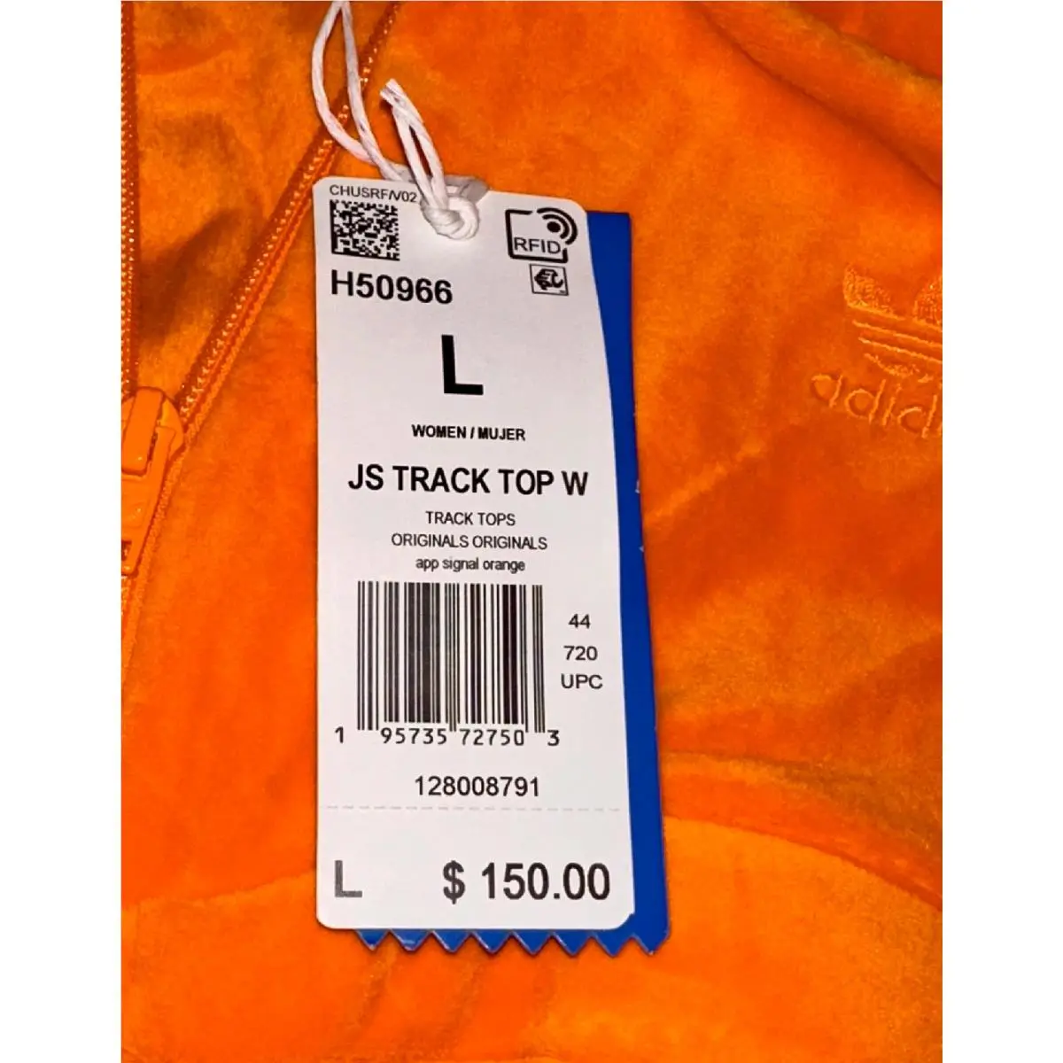 Adidas clothing - Adidas X Jeremy Scott Velour Cropped Track Top - H50966 - Orange 10