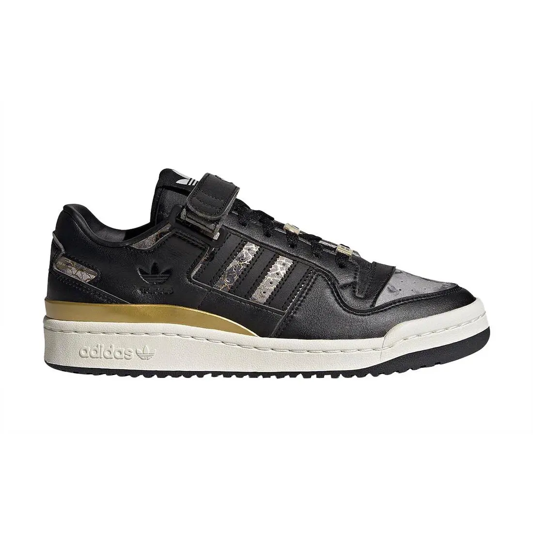 Adidas shoes - adidas Forum Low - Forum Low - GY6476 - Black/Metallic Gold 5