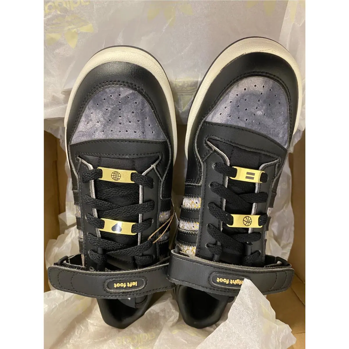 Adidas shoes - adidas Forum Low - Forum Low - GY6476 - Black/Metallic Gold 10