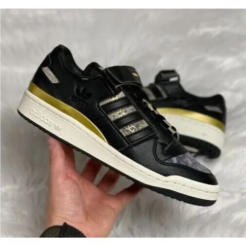Adidas shoes - adidas Forum Low - Forum Low - GY6476 - Black/Metallic Gold 6