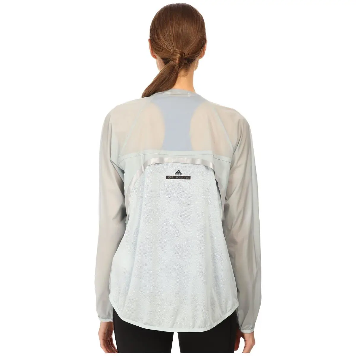 Adidas by Stella Mccartney Light Cycling Zip Jacket Gray Soft Nylon Size M L