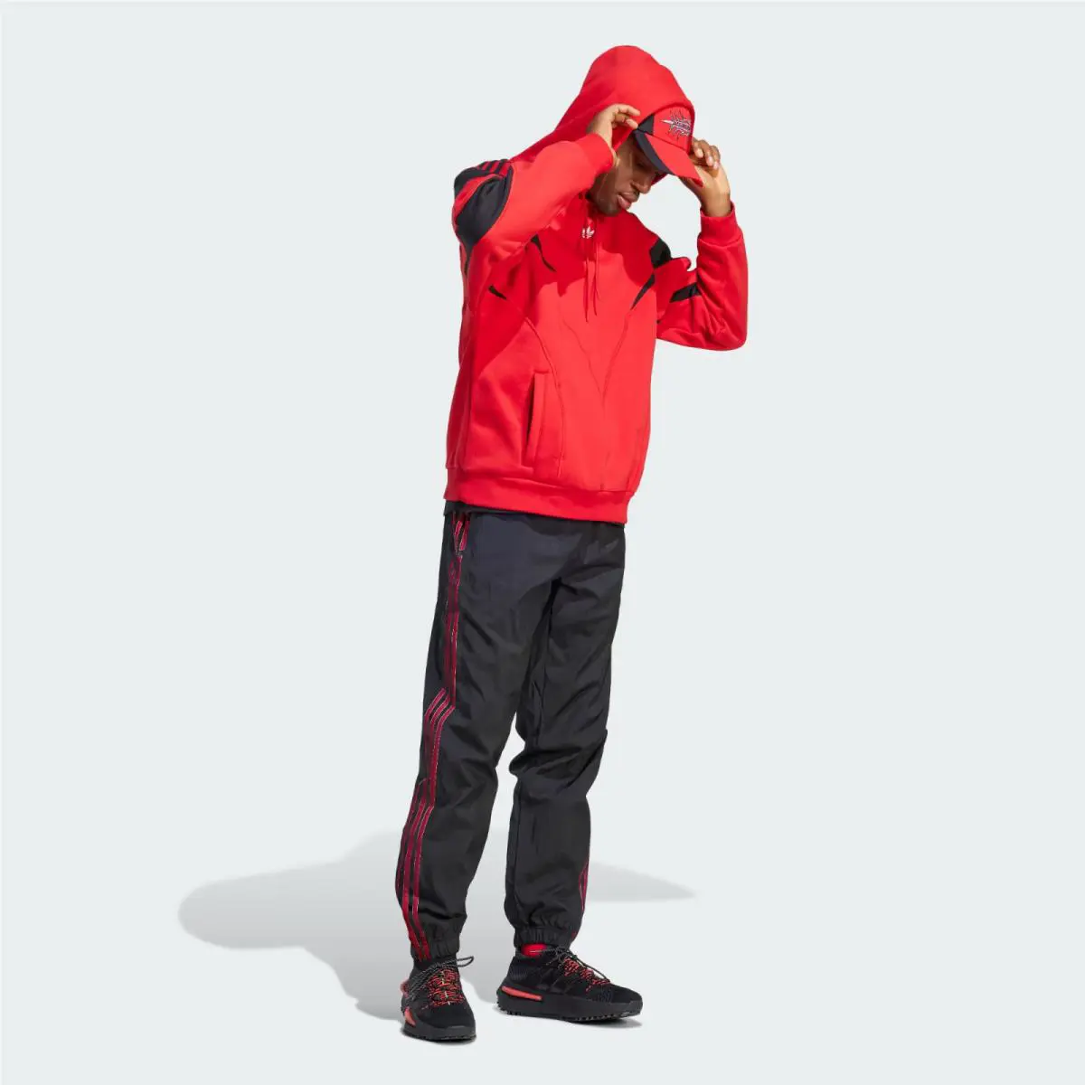 Adidas clothing - adidas Originals - Originals - HZ0730 - Black / Better Scarlet 2