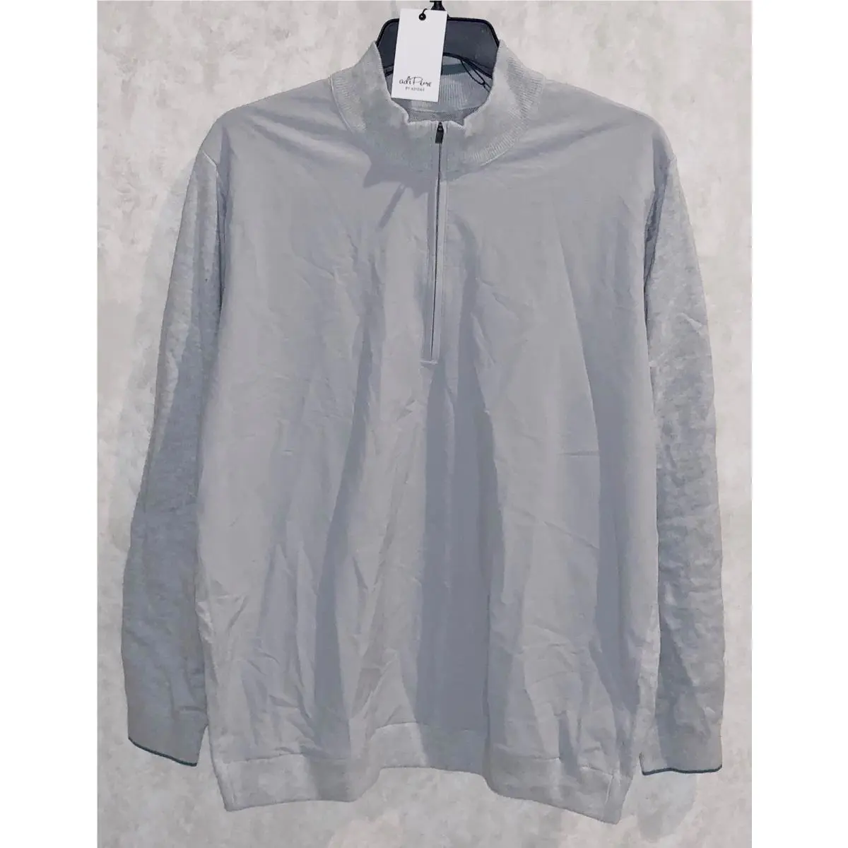 Adidas clothing - ADIDAS Adipure Hybrid 1/4 Zip L/S Pullover Golf Sweater - AF2818 - Gray, Main: Gray 4