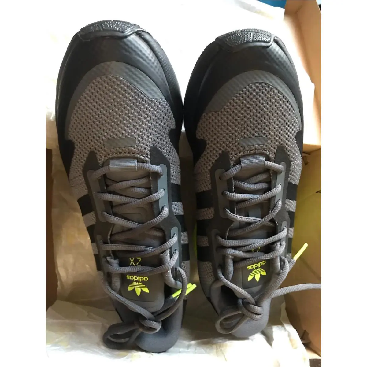 Adidas shoes - ADIDAS ORIGINALS ZX 1K BOOST - H01258 - Grey Solar Yellow 8