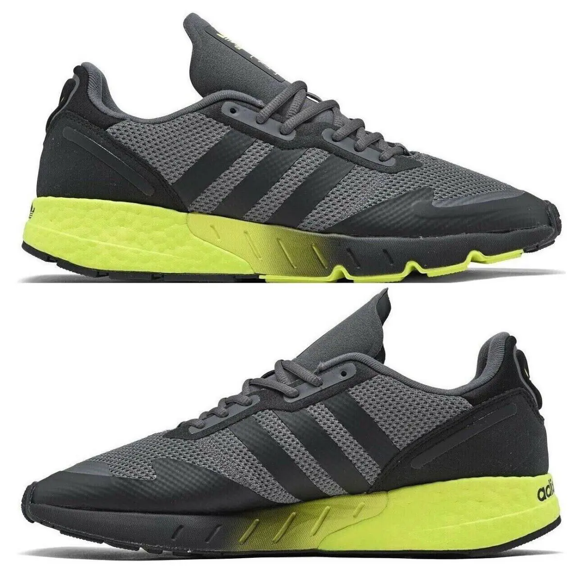 Adidas shoes - ADIDAS ORIGINALS ZX 1K BOOST - H01258 - Grey Solar Yellow 11