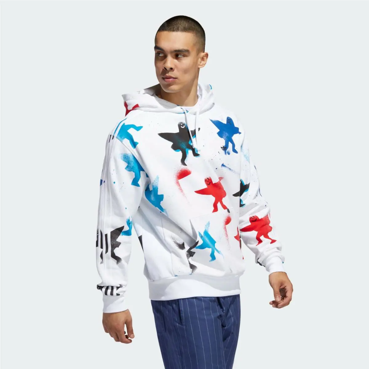 Adidas clothing - FM1438 - FM1438 - WHITE / BLACK / SCARLET / BRIGHT CYAN 1