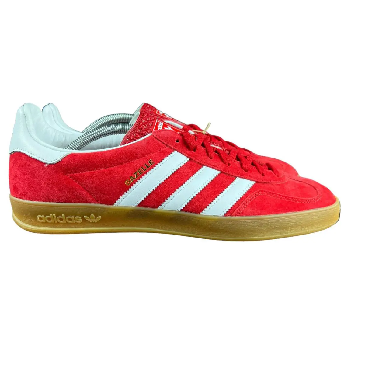 Adidas Gazelle Indoor Scarlet Red White Gum Suede Shoes H06261 Men`s Sz 11 - 13 - Red
