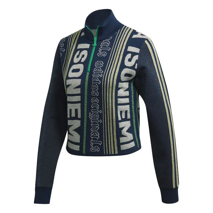 Adidas Women`s Sport Inspired Track Jacket Night Indigo/semi Frozen Yellow/grey - Multicolor