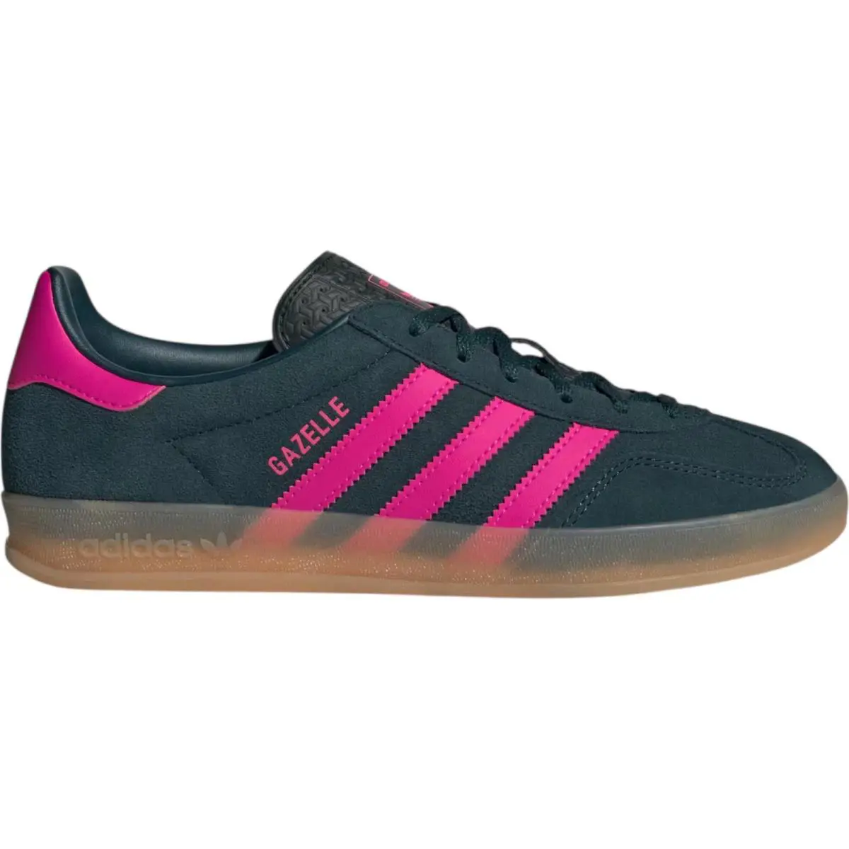 Originals Gazelle Indoor Women Sneaker Shoe US Size 6-11 Colors Aurora Ivy/Shock Pink/Gum by Adidas
