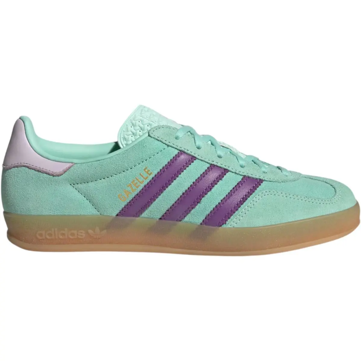 Originals Gazelle Indoor Women Sneaker Shoe US Size 6-11 Colors Clear Mint/Active Purple/Ice Lavender by Adidas