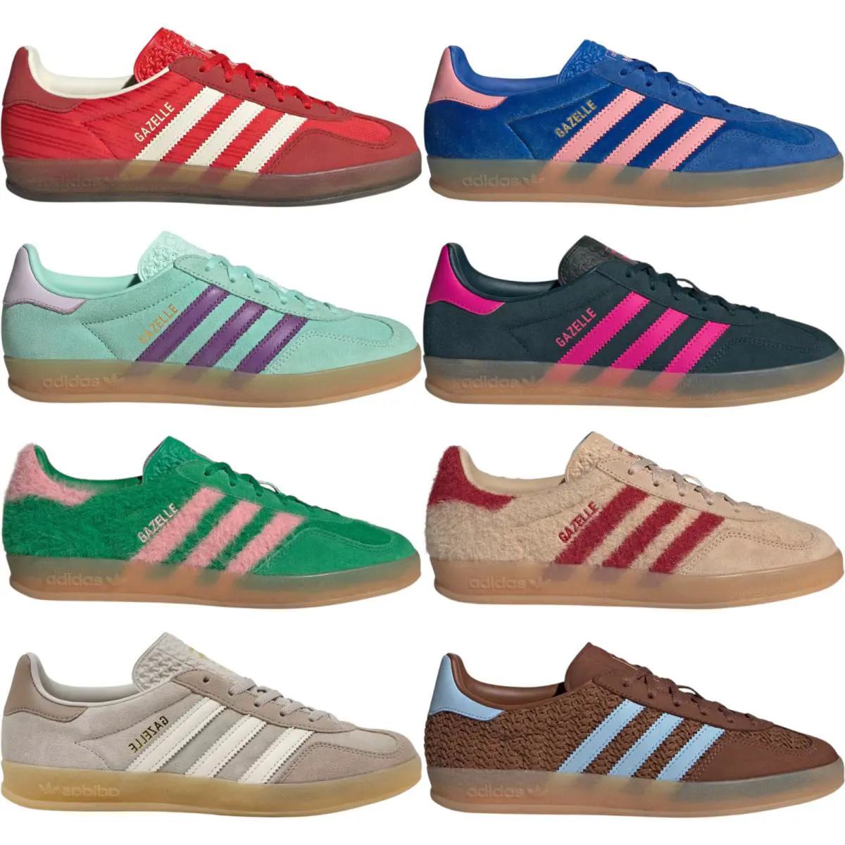 Adidas shoes - Adidas Originals Gazelle Indoor - Originals Gazelle Indoor - Aurora Ivy/Shock Pink/Gum 40