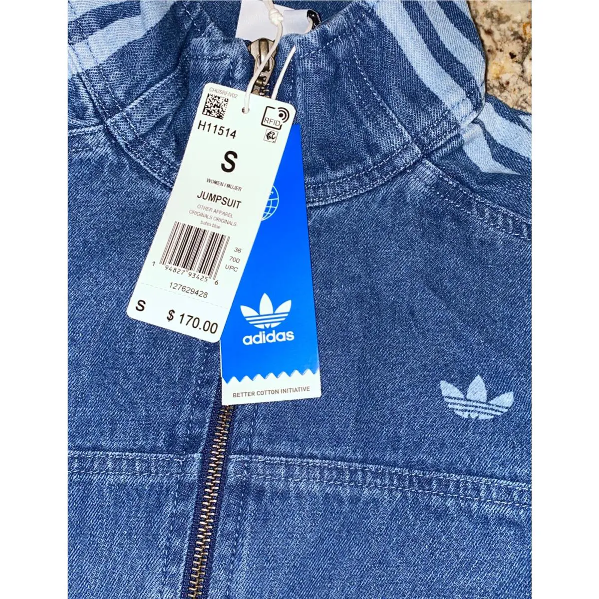 Adidas clothing - ADIDAS ORIGINALS Adicolor Denim Jumpsuit - H11514 - Blue 10