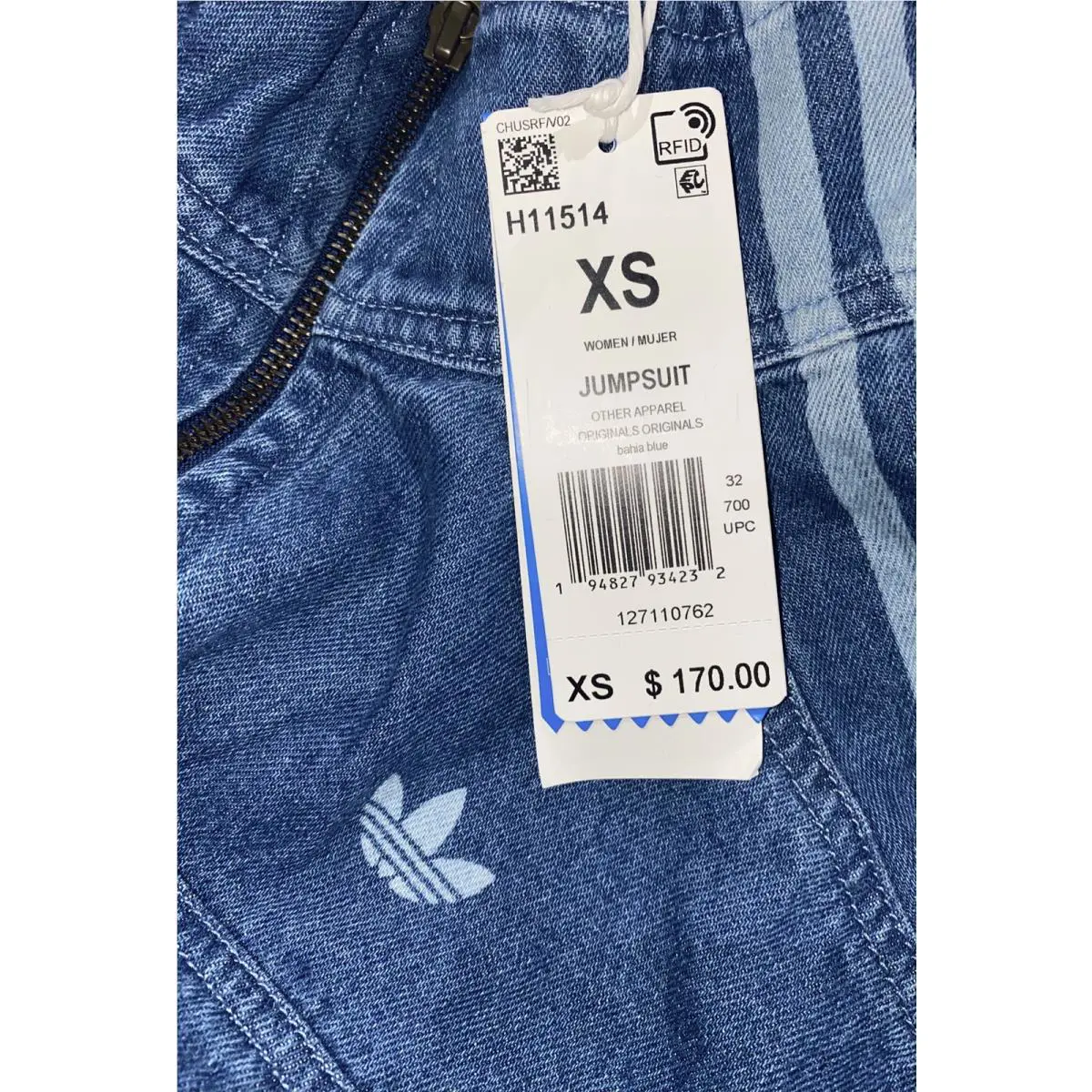 Adidas clothing - ADIDAS ORIGINALS Adicolor Denim Jumpsuit - H11514 - Blue 22