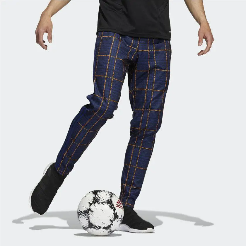 Adidas clothing - adidas Tiro Tartan - Tiro Tartan - HF2237 - Victory Blue / Plaid 2