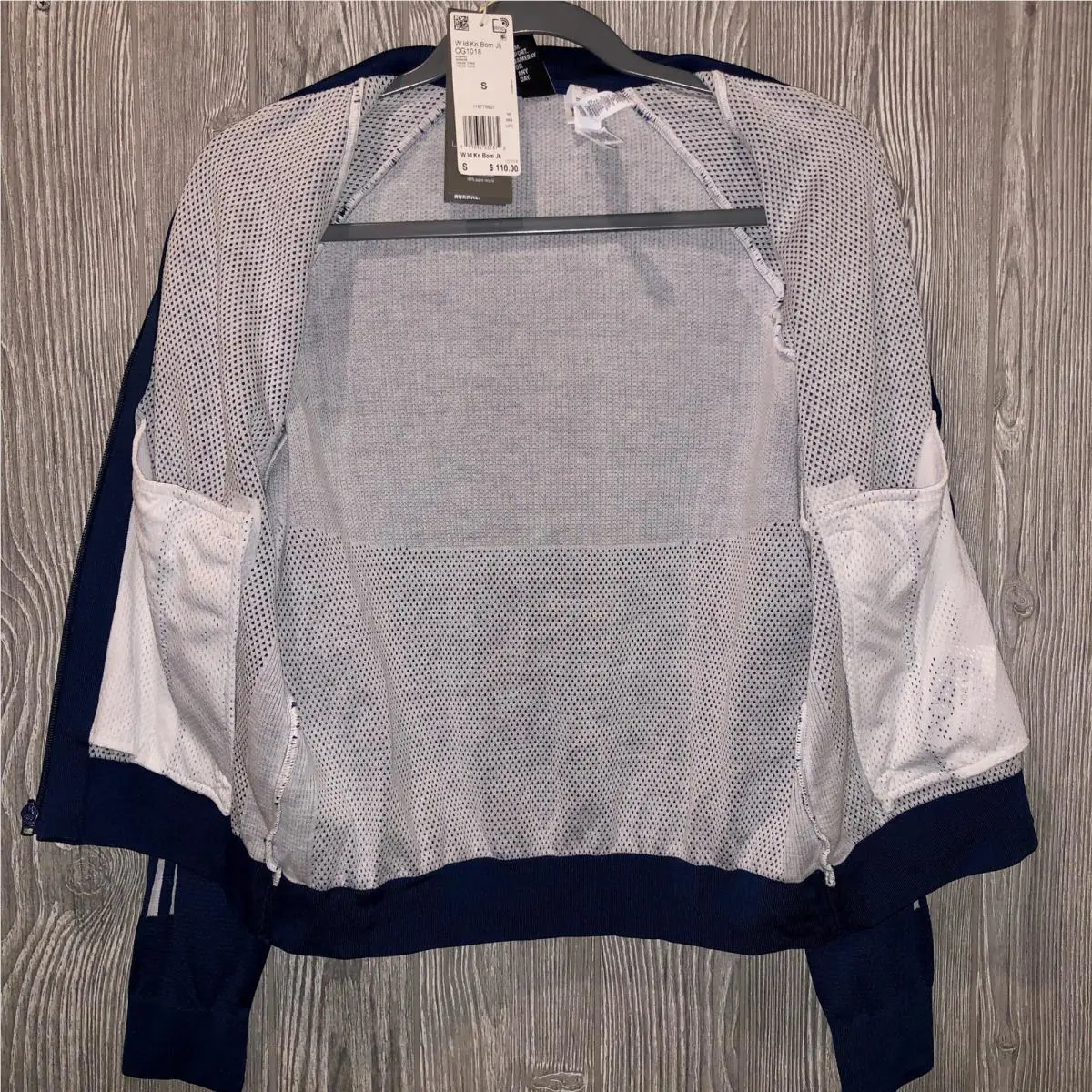 Adidas clothing - ADIDAS ID Knit Noble Indigo Blue White Bomber Jacket - CG1018 - Blue 2