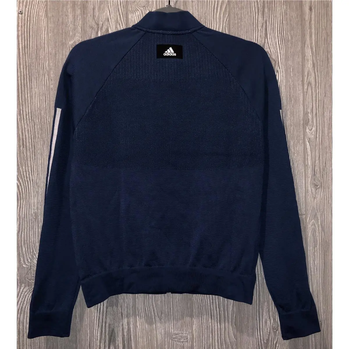 Adidas clothing - ADIDAS ID Knit Noble Indigo Blue White Bomber Jacket - CG1018 - Blue 3