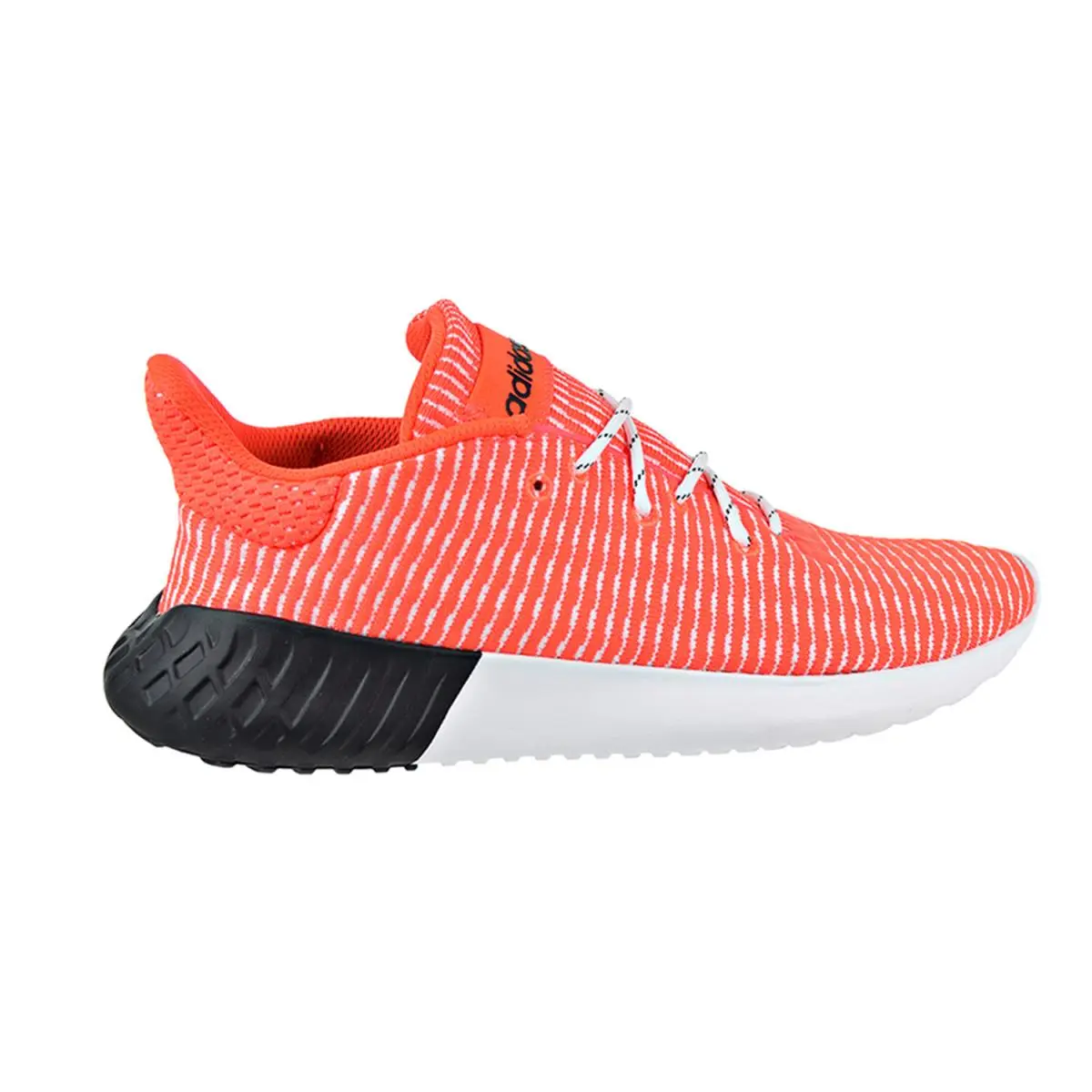 Adidas Tubular Dusk Primeknit Men`s Shoes Solar Red-cloud White-black B37737 - Solar Red-Cloud White-Black
