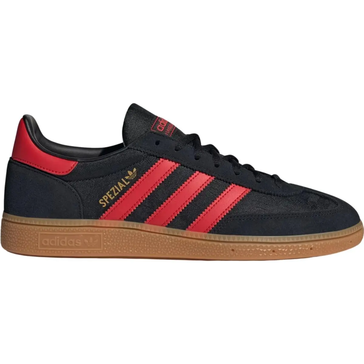 Originals Handball Spezial Men Sneaker Shoe US Size 7-14 Colors Core Black/Gum/Better Scarlet by Adidas
