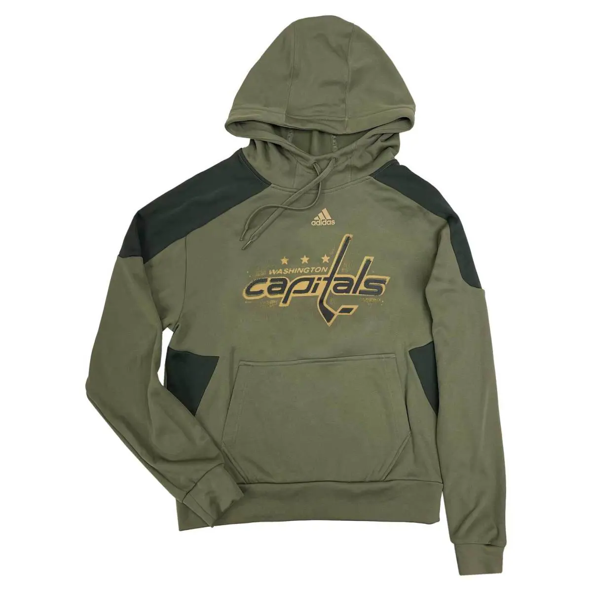 Adidas Men`s Nhl Washington Capitals Salute to Service Hockey Sweatshirt Hoodie