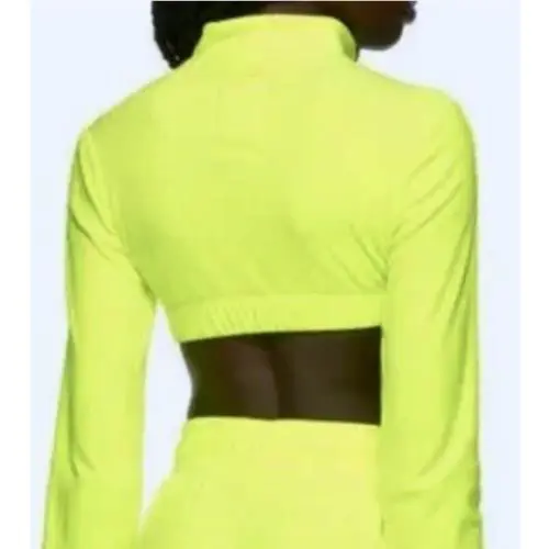 Adidas clothing - Adidas X Jeremy Scott Velour Cropped Track Top - H50968 - Yellow 5