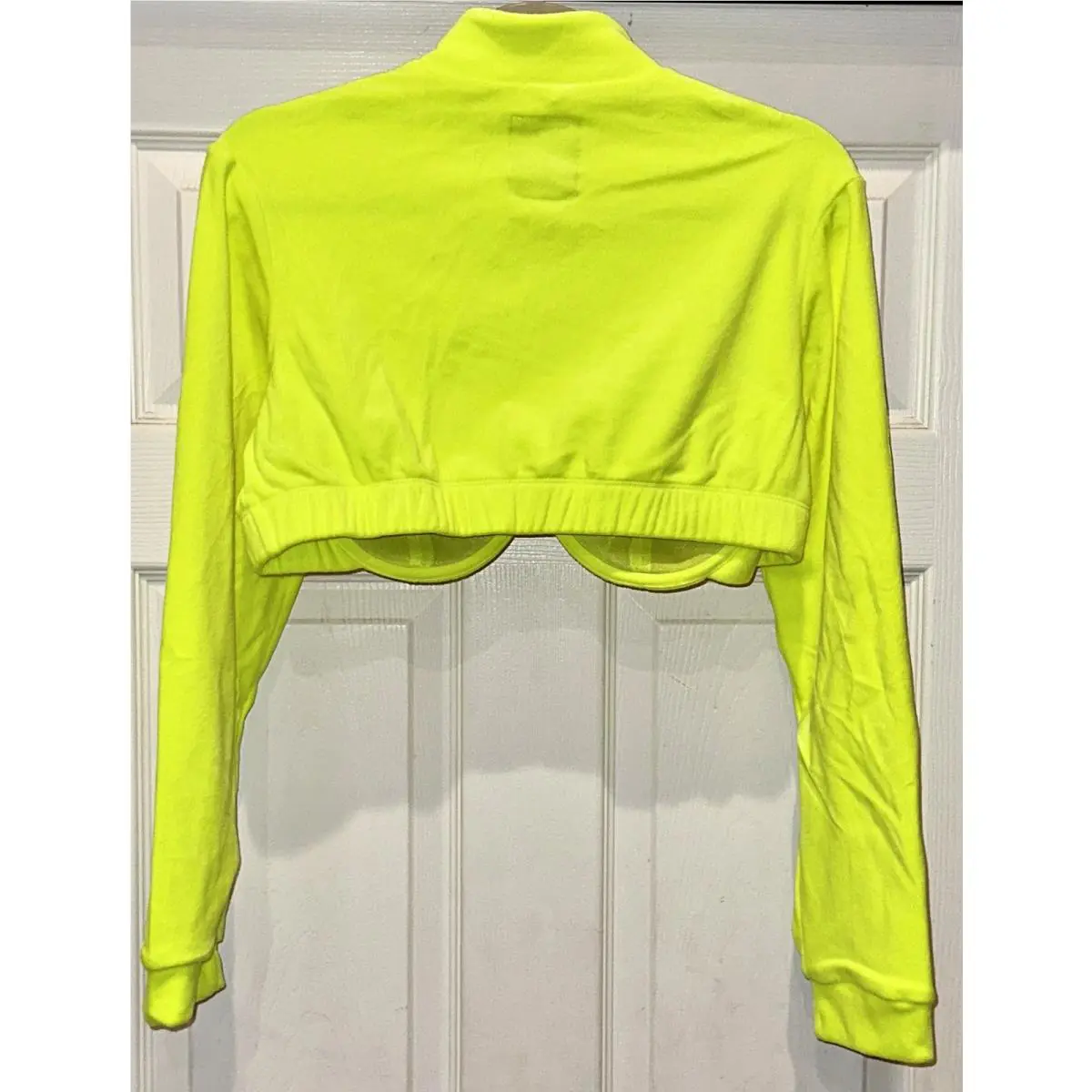 Adidas clothing - Adidas X Jeremy Scott Velour Cropped Track Top - H50968 - Yellow 3