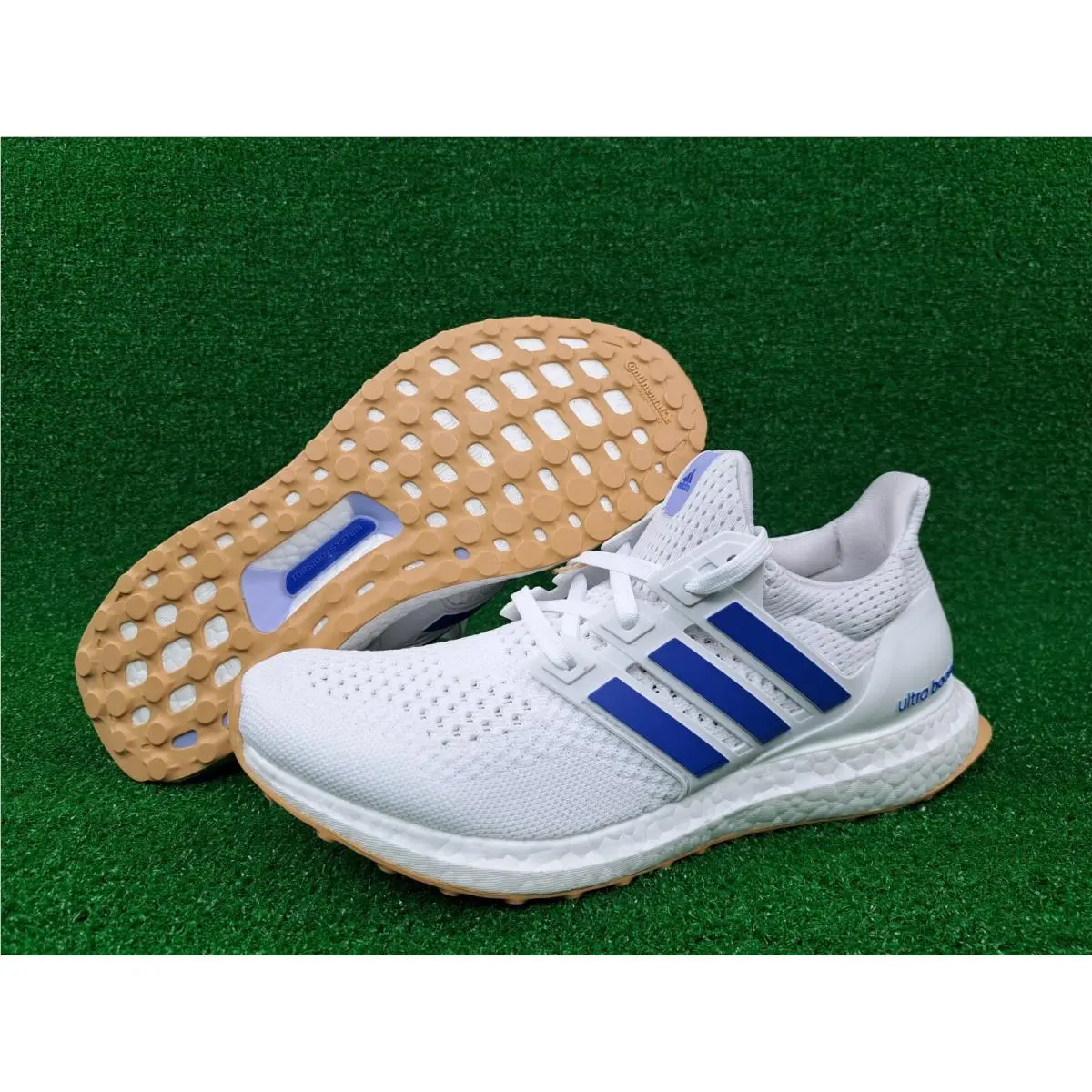 Adidas Ultraboost 1.0 White Blue Gum Running Shoes JH9209 Women`s Size 8.5