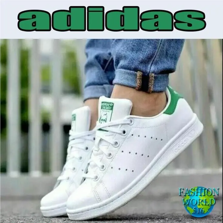 Adidas Stan Smith Shoes B24105 Leather Women`s Size 7 Cloud White/green