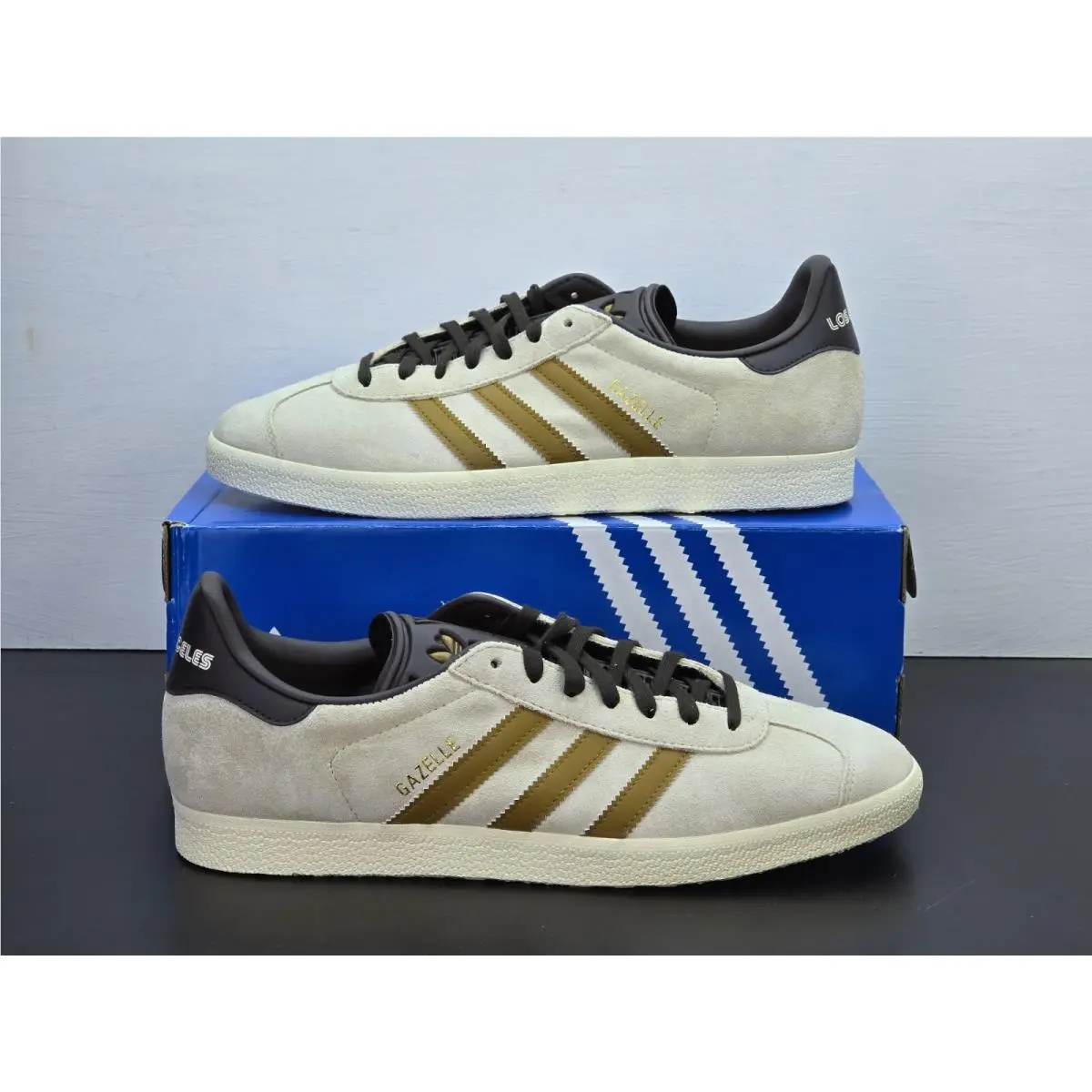 Adidas Gazelle Shoes Men`s Size 11.5 Brown Los Angeles Casual Athletic Sneakers