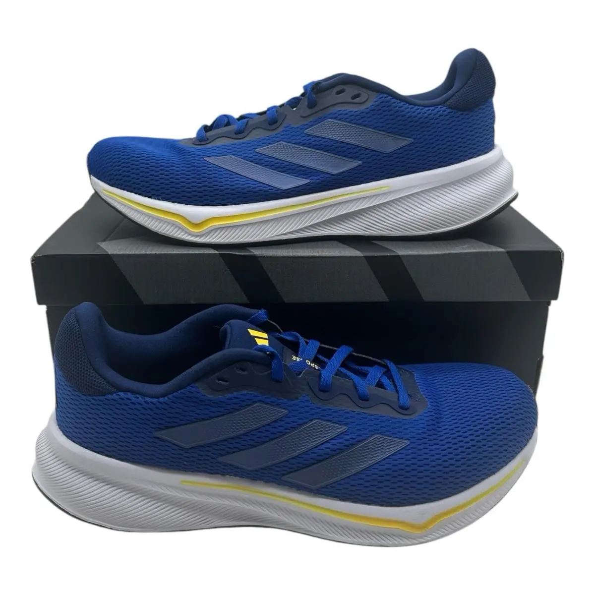 Response Running Shoes Men`s Size 10 Royal Blue Spark Athletic Sneakers by Adidas
