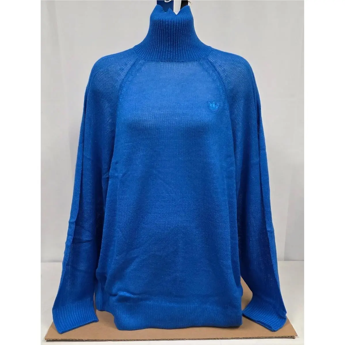 Adidas Women’s Blue Version Turtleneck Knit Sweatshirt - L