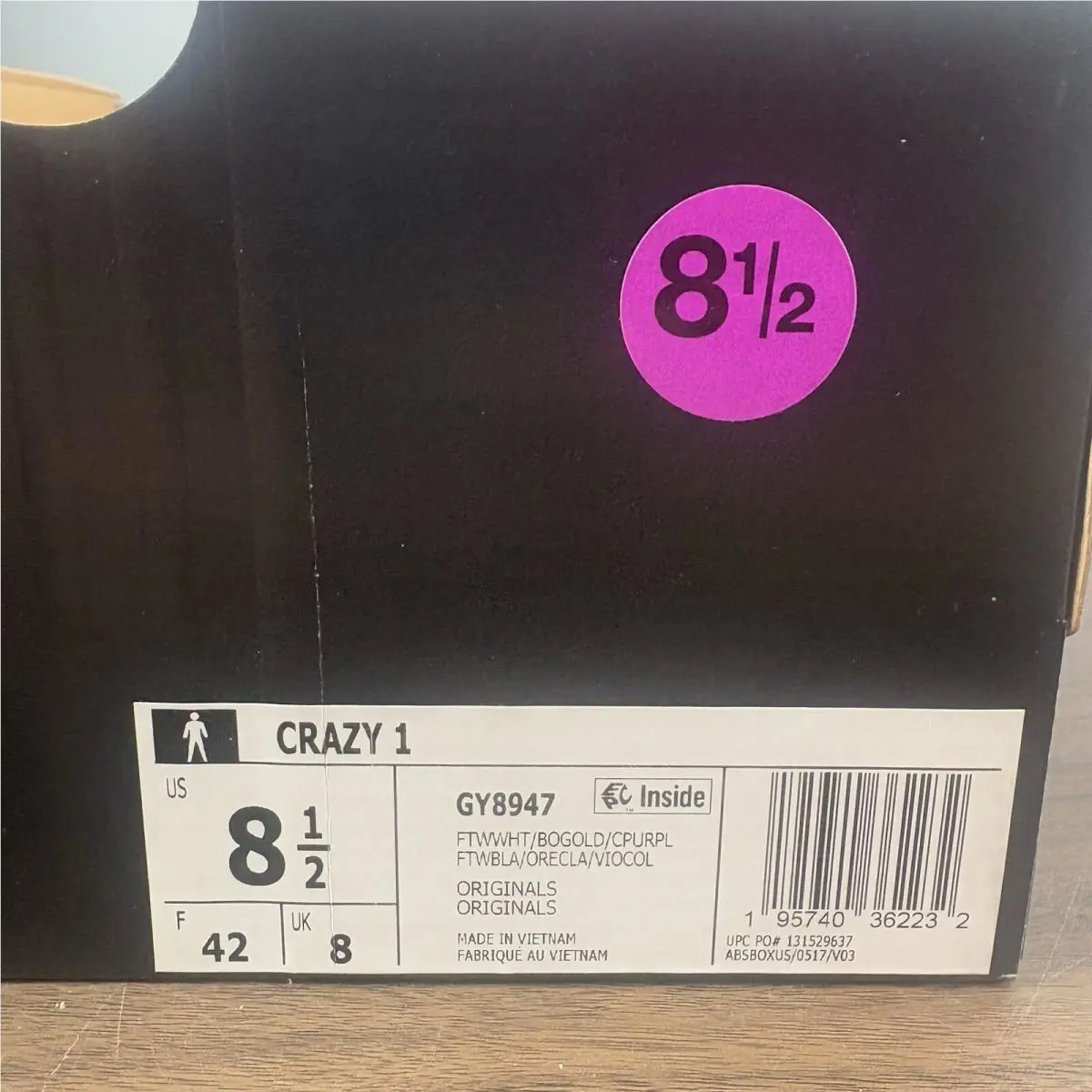 Adidas shoes - adidas Crazy 1 - Crazy - GY8947 - White Purple Yellow 7
