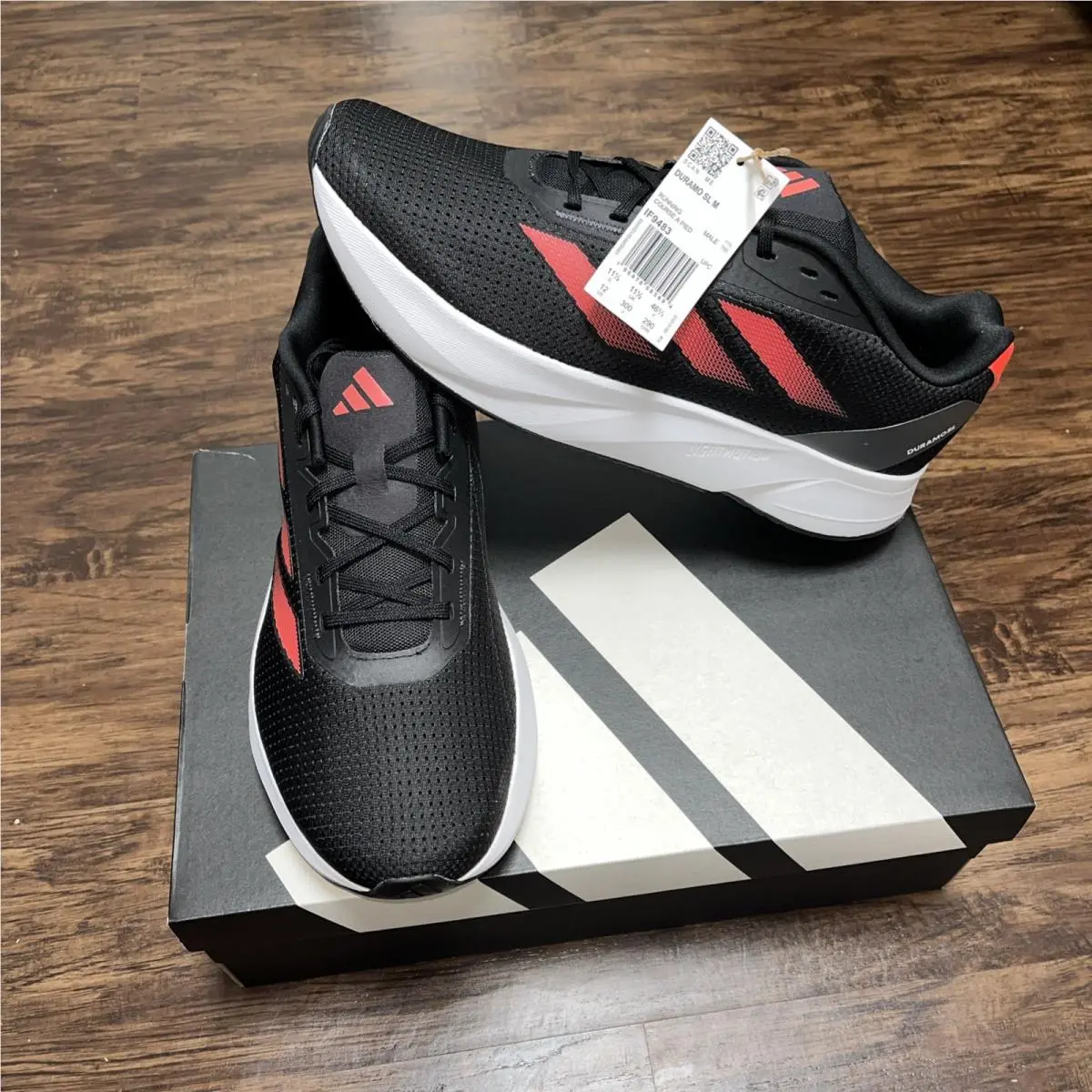 Adidas Duramo SL M Running Shoes Black Red White IF9483 Mens Size 12