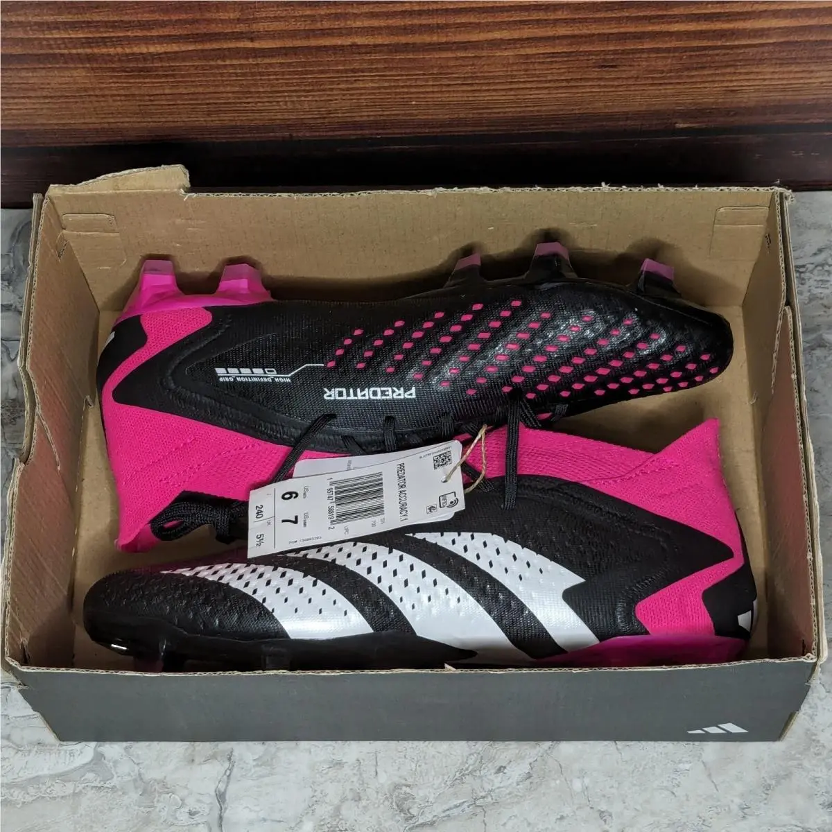 Adidas shoes - adidas Predator Accuracy.1 - Predator - GW4569 - Black, Manufacturer: Black/Pink Blast-Metallic Silver (UPC: 195747588192) 8