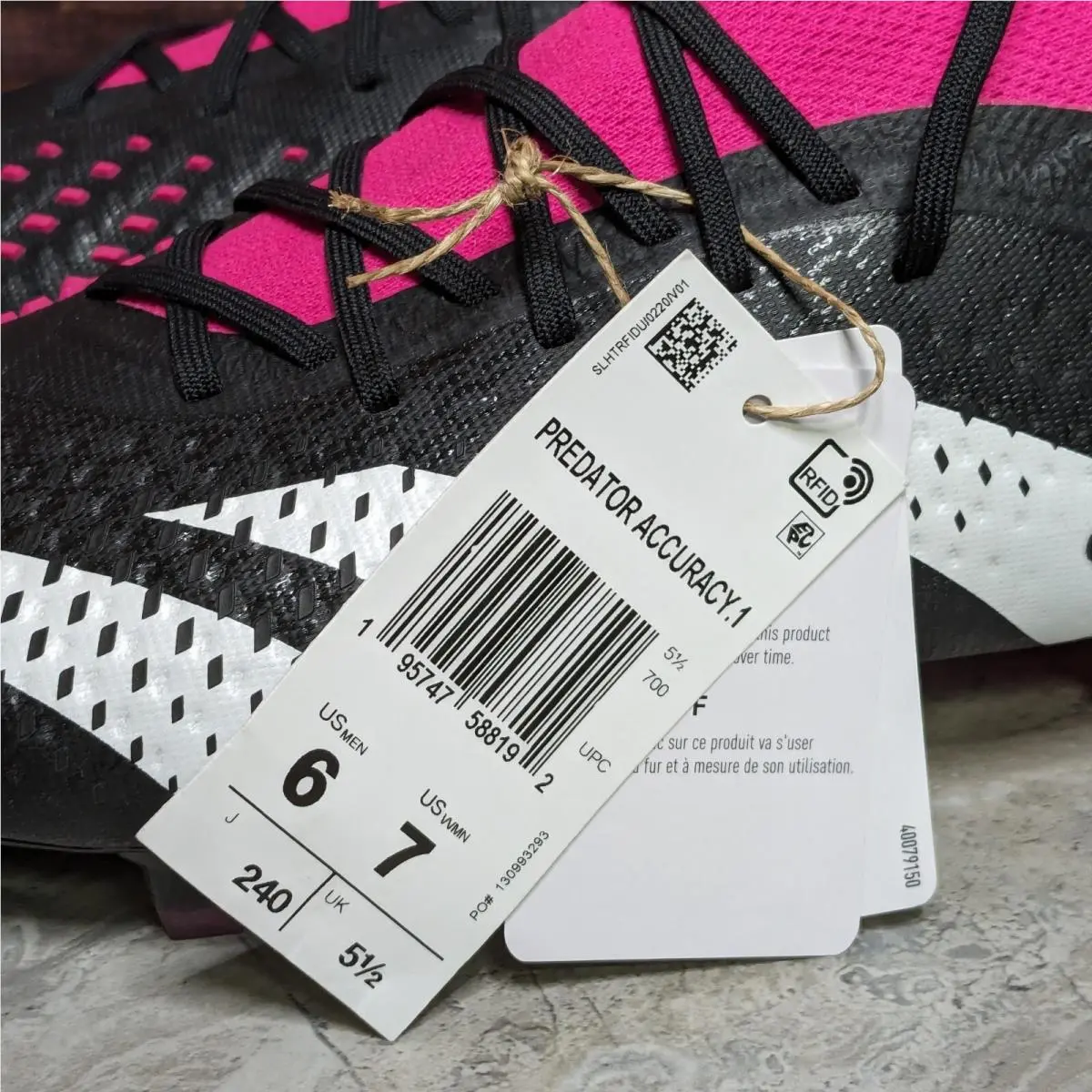 Adidas shoes - adidas Predator Accuracy.1 - Predator - GW4569 - Black, Manufacturer: Black/Pink Blast-Metallic Silver (UPC: 195747588192) 2