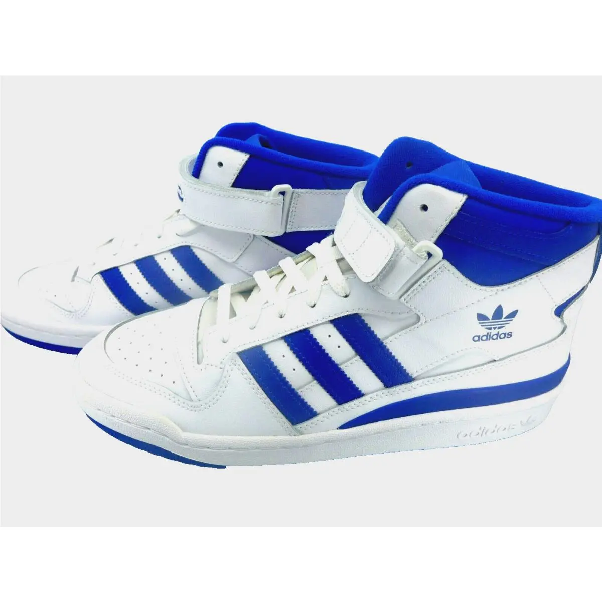 Adidas Forum Mid Mens White Blue Athletic Shoes Size 10.5